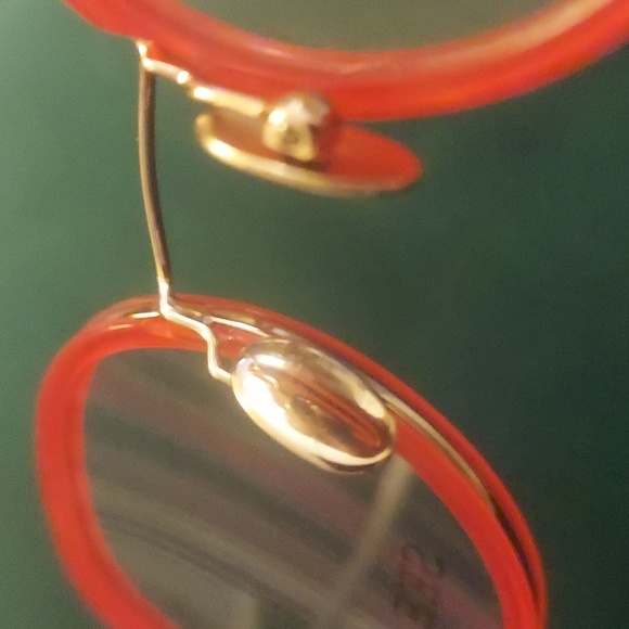 SEE Eyewear Frames Red/Gold Round - Picture 6 of 6